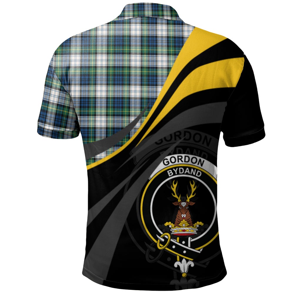 Clan Gordon Dress Ancient Tartan Polo Shirt - Royal Coat Of Arms Style UJ78 Gordon Dress Ancient Tartan Tartan Polo