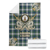 Clan Gordon Dress Ancient Tartan Gold Courage Symbol Blanket QB65 Clan Gordon Tartan Today
