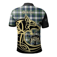 Clan Gordon Dress Ancient Tartan Polo Shirt Viking Wolf CJ77 Gordon Dress Ancient Tartan Tartan Polo