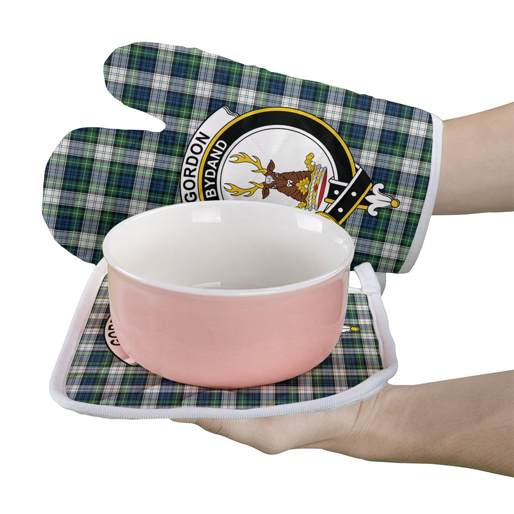 Clan Gordon Dress Ancient Tartan Crest Oven Mitt And Pot Holder (2 Oven Mitts + 1 Pot Holder) IR64 Clan Gordon Tartan Today