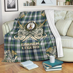 Clan Gordon Dress Ancient Tartan Gold Courage Symbol Blanket QB65 Clan Gordon Tartan Today