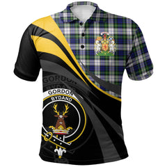 Clan Gordon Dress Modern Tartan Polo Shirt - Royal Coat Of Arms Style GG40 Gordon Dress Modern Tartan Tartan Polo