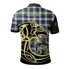 Clan Gordon Dress Modern Tartan Polo Shirt Viking Wolf OI91 Gordon Dress Modern Tartan Tartan Polo