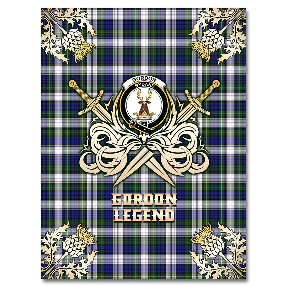 Clan Gordon Dress Modern Tartan Gold Courage Symbol Blanket OG13 Clan Gordon Tartan Today