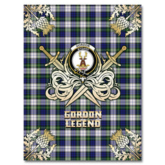 Clan Gordon Dress Modern Tartan Gold Courage Symbol Blanket OG13 Clan Gordon Tartan Today