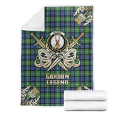 Clan Gordon Old Ancient Tartan Gold Courage Symbol Blanket DX24 Clan Gordon Tartan Today