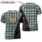 Gordon Dress Ancient Tartan Shirt with Scotland Coat of Arms & Custom Name MR32