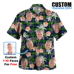 Clan Gordon Modern Tartan Custom Face Hawaiian Shirt – Unisex Gift for Family Members, Summer Party RP29 Gordon Modern Tartan Tartan Hawaii Shirt
