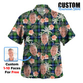 Clan Gordon Old Ancient Tartan Custom Face Hawaiian Shirt – Unisex Gift for Family Members, Summer Party SN93 Gordon Old Ancient Tartan Tartan Hawaii Shirt