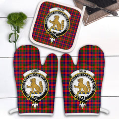 Clan Gow Modern Tartan Crest Oven Mitt And Pot Holder (2 Oven Mitts + 1 Pot Holder) PZ75 Clan Gow Tartan Today