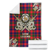 Clan Gow of McGouan Tartan Gold Courage Symbol Blanket WS99 Clan Gow Tartan Today