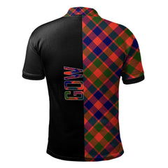 Clan Gow of McGouan Tartan Polo Shirt Half of Me - Cross Style DW78 Gow of McGouan Tartan Tartan Polo