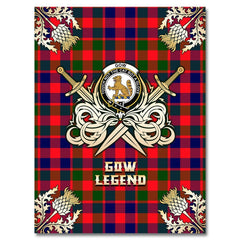 Clan Gow of McGouan Tartan Gold Courage Symbol Blanket WS99 Clan Gow Tartan Today