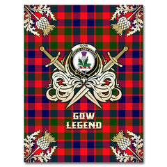 Clan Gow of Skeoch Tartan Gold Courage Symbol Blanket IF86 Clan Gow Tartan Today