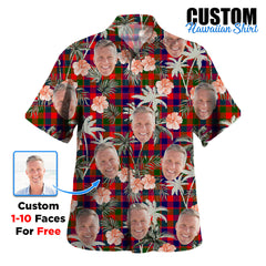 Clan Gow Modern Tartan Custom Face Hawaiian Shirt – Unisex Gift for Family Members, Summer Party ZS82 Gow Modern Tartan Tartan Hawaii Shirt
