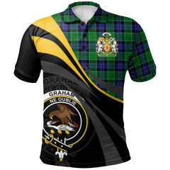 Clan Graham of Menteith Modern Tartan Polo Shirt - Royal Coat Of Arms Style XF55 Graham of Menteith Modern Tartan Tartan Polo