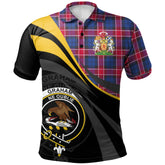 Clan Graham of Menteith Red 02 Tartan Polo Shirt - Royal Coat Of Arms Style YK58 Graham of Menteith Red 02 Tartan Tartan Polo