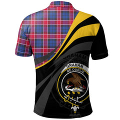 Clan Graham of Menteith Red 02 Tartan Polo Shirt - Royal Coat Of Arms Style YK58 Graham of Menteith Red 02 Tartan Tartan Polo