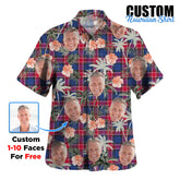 Clan Graham of Menteith Red Tartan Custom Face Hawaiian Shirt – Unisex Gift for Family Members, Summer Party WL77 Graham of Menteith Red Tartan Tartan Hawaii Shirt