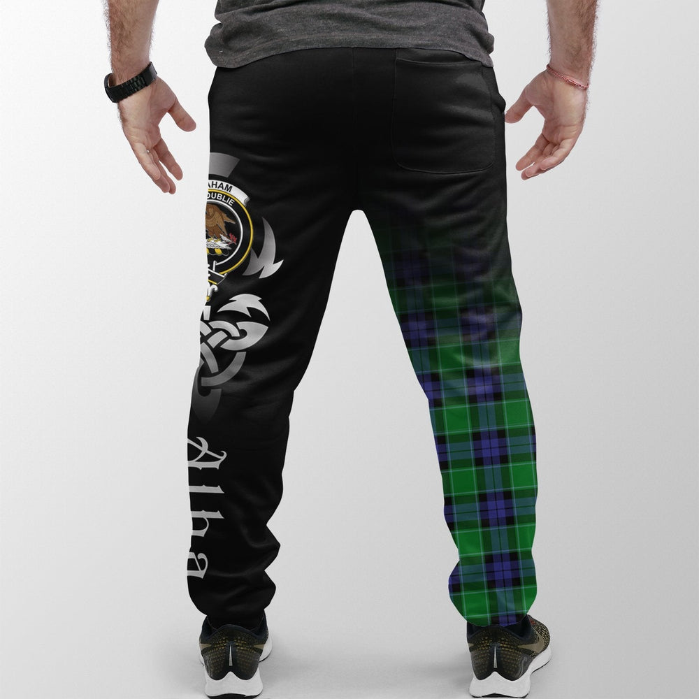 Clan Graham Of Menteith Modern Tartan Crest Jogger Sweatpants Alba Celtic Style HP36 Clan Graham Tartan Today
