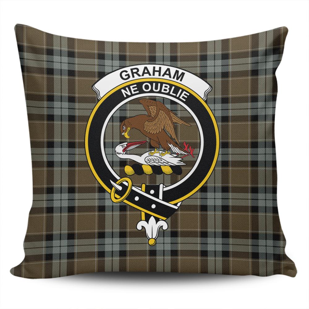 Clan Graham of Menteith Weathered Tartan Crest Pillow Cover JZ64 Clan Graham Tartan Today