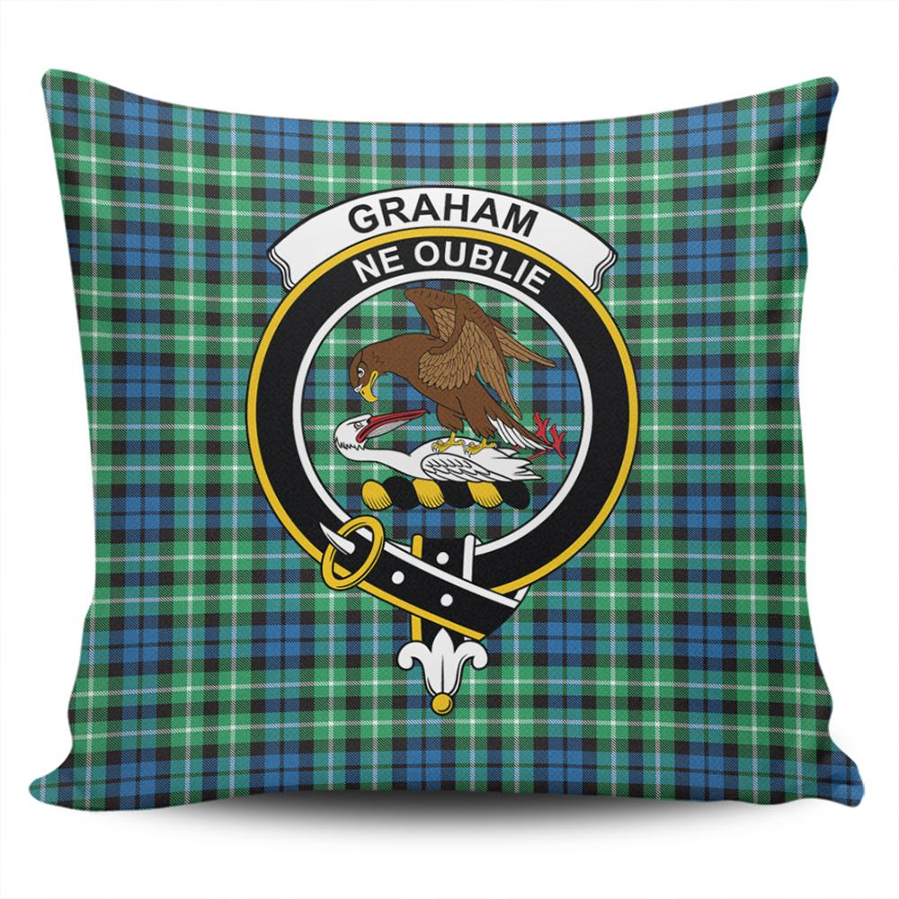 Clan Graham of Montrose Ancient Tartan Crest Pillow Cover VR59 Clan Rose Tartan Today