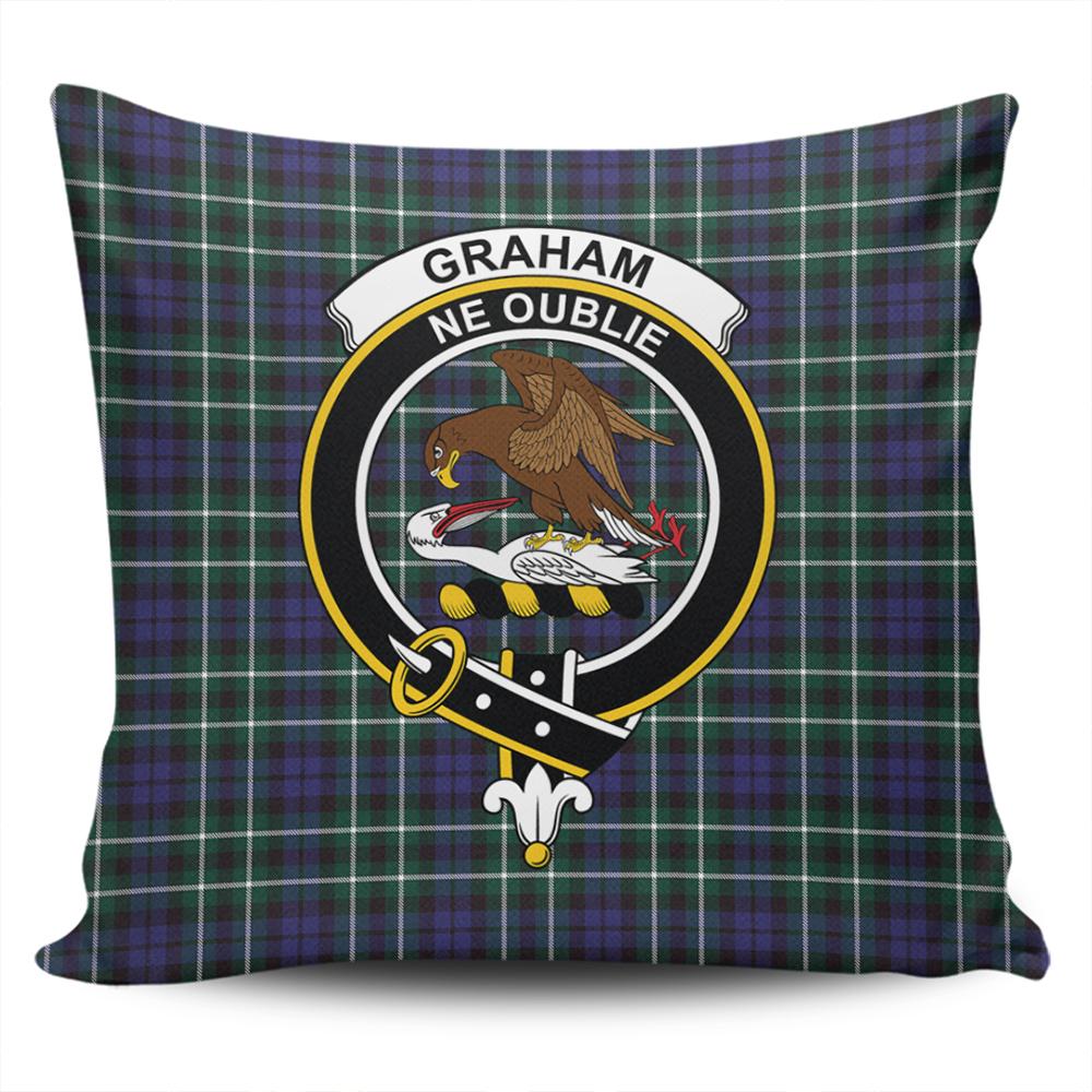 Clan Graham of Montrose Modern Tartan Crest Pillow Cover FZ71 Clan Rose Tartan Today