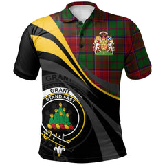 Clan Grant Tartan Polo Shirt - Royal Coat Of Arms Style ZG82 Grant Tartan Tartan Polo
