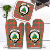 Clan Grant Ancient Tartan Crest Oven Mitt And Pot Holder (2 Oven Mitts + 1 Pot Holder) MU98 Clan Grant Tartan Today