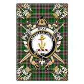 Clan Gray Hunting Tartan Crest Black Garden Flag - Gold Thistle YP40 Clan Gray Tartan Today