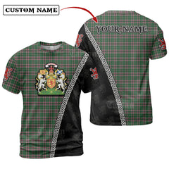 Gray Hunting Tartan Shirt with Scotland Coat of Arms & Custom Name TH61