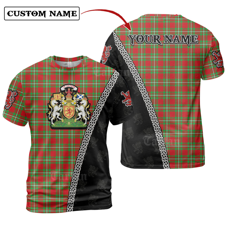 Grierson Tartan Shirt with Scotland Coat of Arms & Custom Name XW48