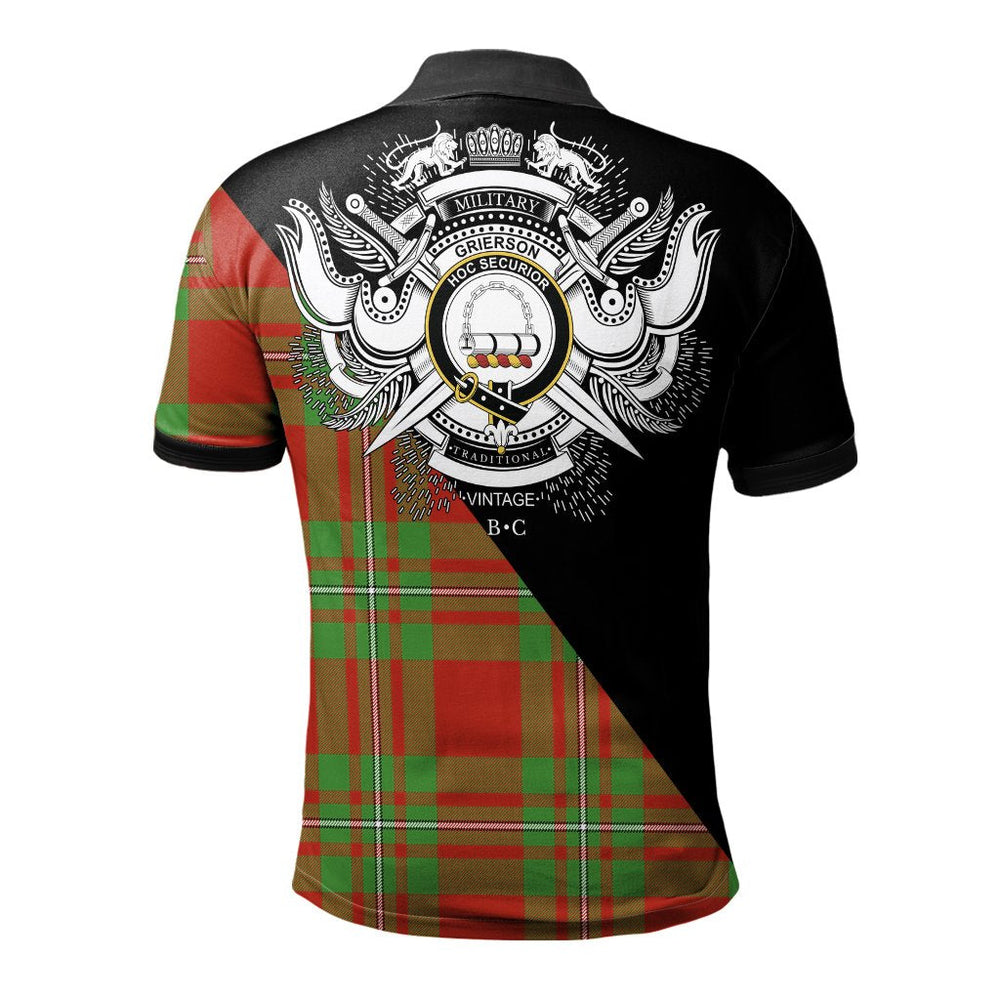 Clan Grierson Clan - Military Polo Shirt DP99 Grierson Tartan Tartan Polo