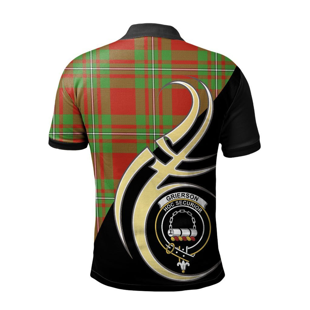Clan Grierson Tartan Polo Shirt - Believe In Me Style LQ73 Grierson Tartan Tartan Polo