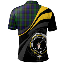 Clan Gunn Tartan Polo Shirt - Royal Coat Of Arms Style LI78 Gunn Tartan Tartan Polo