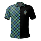 Clan Gunn Ancient Tartan Polo Shirt Half of Me - Cross Style NK65 Gunn Ancient Tartan Tartan Polo