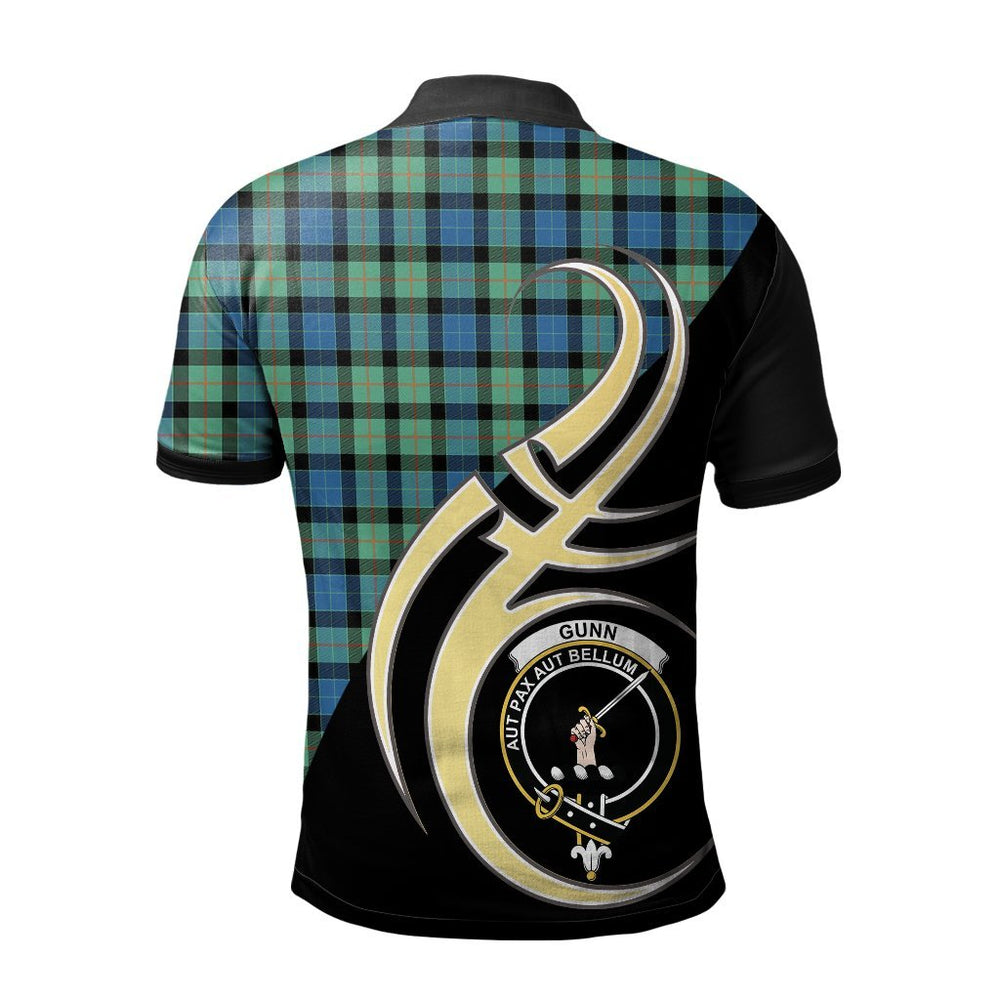 Clan Gunn Ancient Tartan Polo Shirt - Believe In Me Style QJ66 Gunn Ancient Tartan Tartan Polo