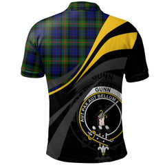 Clan Gunn Modern Tartan Polo Shirt - Royal Coat Of Arms Style VR12 Gunn Modern Tartan Tartan Polo