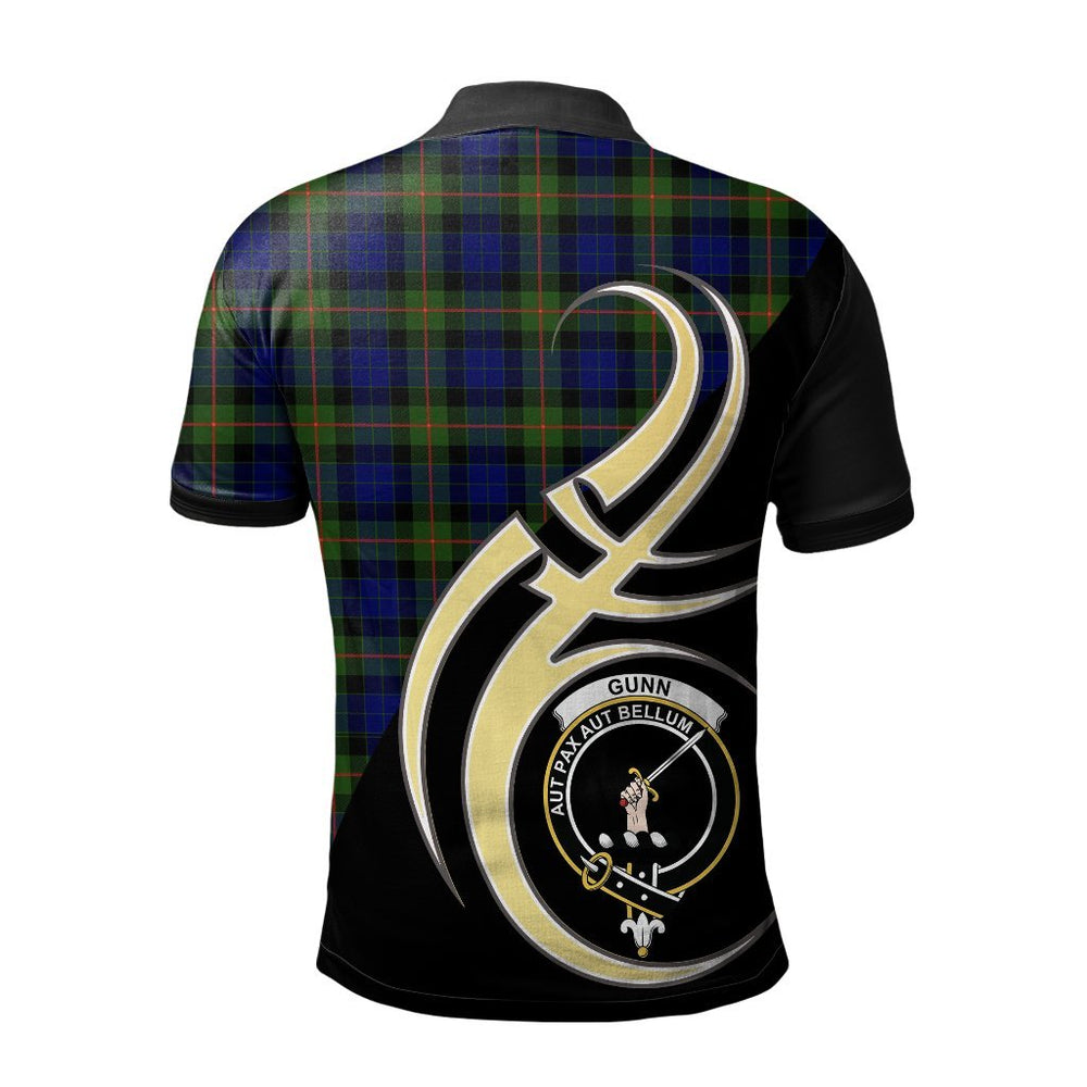 Clan Gunn Modern Tartan Polo Shirt - Believe In Me Style ZW50 Gunn Modern Tartan Tartan Polo