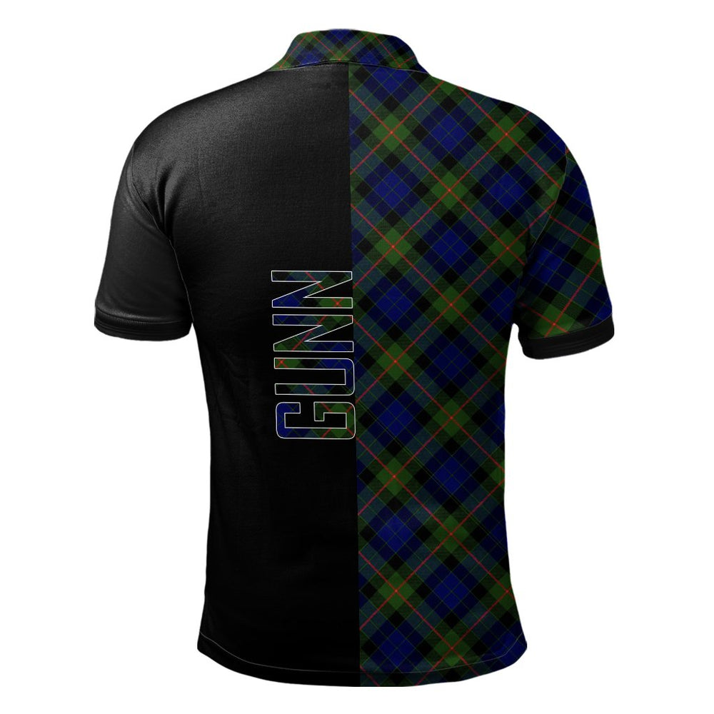 Clan Gunn Modern Tartan Polo Shirt Half of Me - Cross Style GK33 Gunn Modern Tartan Tartan Polo