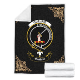 Clan Guthrie Crest Tartan Premium Blanket Black SC71 Clan Guthrie Tartan Today
