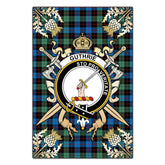 Clan Guthrie Ancient Tartan Crest Black Garden Flag - Gold Thistle RO51 Clan Guthrie Tartan Today