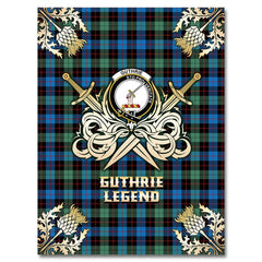 Clan Guthrie Ancient Tartan Gold Courage Symbol Blanket UB39 Clan Guthrie Tartan Today