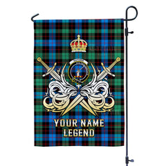 Custom Name Clan Guthrie Ancient Tartan Garden Flag with Clan Crest and the Golden Sword of Courageous Legacy BQ96