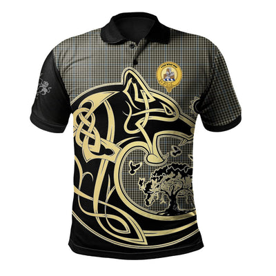 Clan Haig Tartan Polo Shirt Viking Wolf