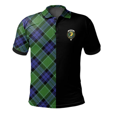 Clan Haldane Tartan Polo Shirt Half of Me - Cross Style
