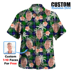 Clan Haldane 2 Tartan Custom Face Hawaiian Shirt – Unisex Gift for Family Members, Summer Party UN26 Haldane 2 Tartan Tartan Hawaii Shirt