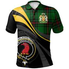 Clan Halkerston Tartan Polo Shirt - Royal Coat Of Arms Style EZ67 Halkerston Tartan Tartan Polo