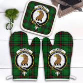Clan Halkett Tartan Crest Oven Mitt And Pot Holder (2 Oven Mitts + 1 Pot Holder) RZ13 Clan Halkett Tartan Today