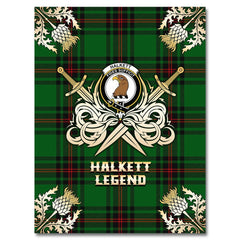 Clan Halkett Tartan Gold Courage Symbol Blanket RN26 Clan Halkett Tartan Today